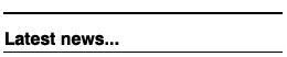 latest news